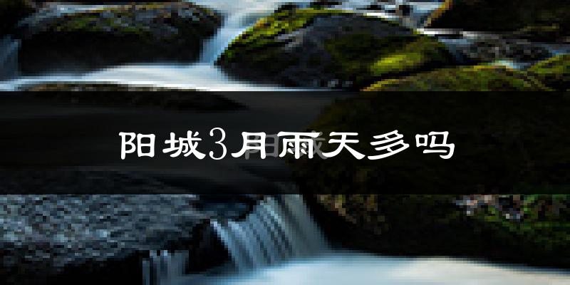 阳城3月雨天多吗?