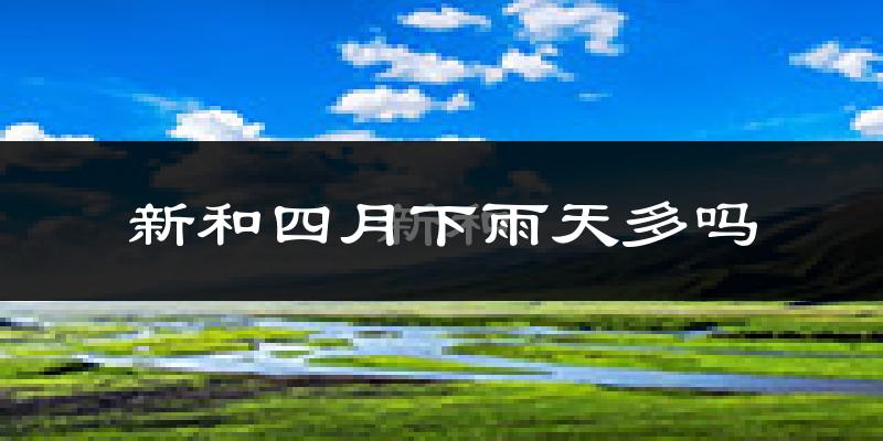 新和四月下雨天多吗?新和4月份降雨量多少?