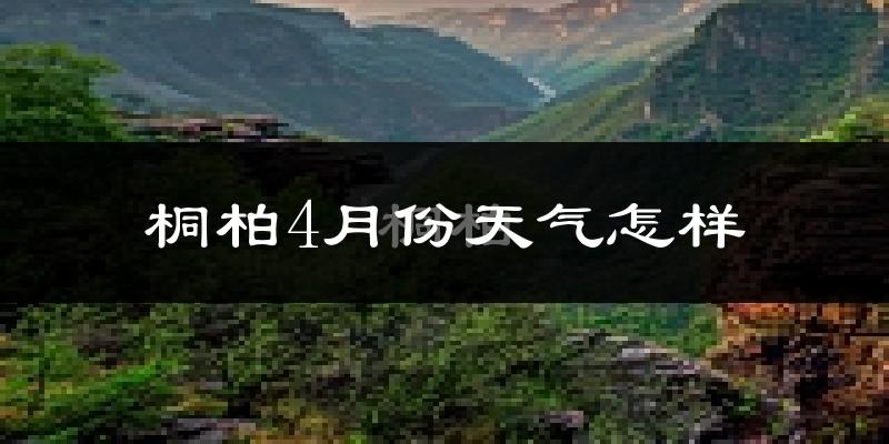 桐柏县4月份天气如何?冷热情况怎么样?