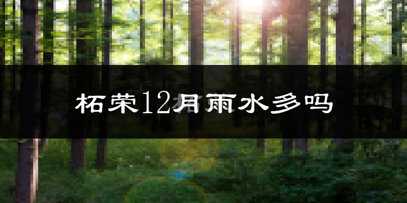 柘荣12月雨水多吗?