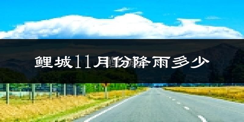 鲤城11月份降雨多少?