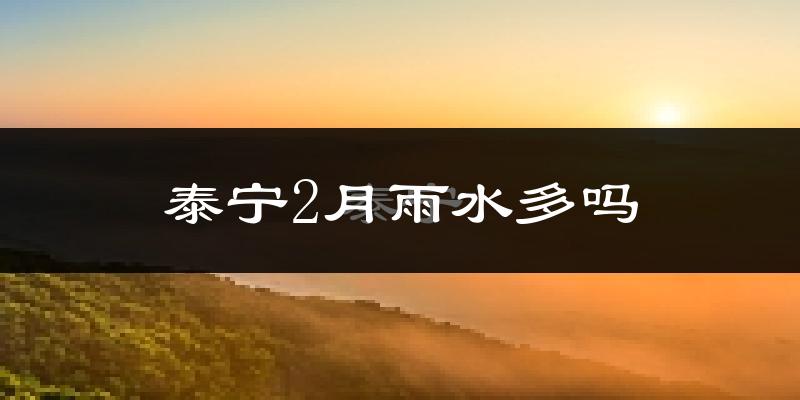 泰宁2月雨水多吗?