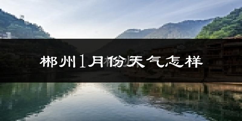郴州市1月份天气如何?很冷吗?