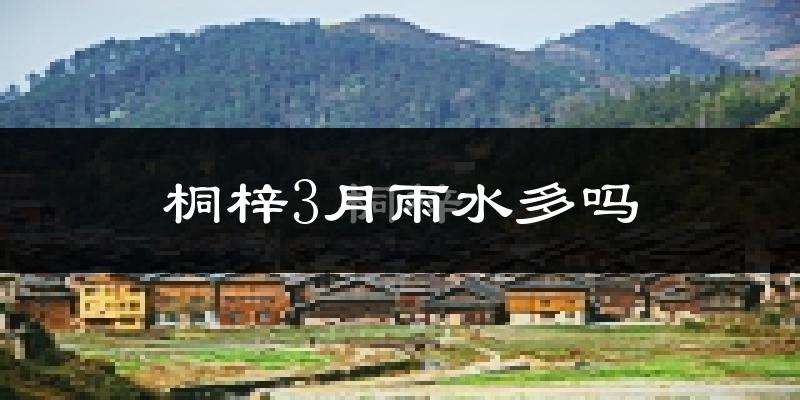 桐梓3月雨水多吗?
