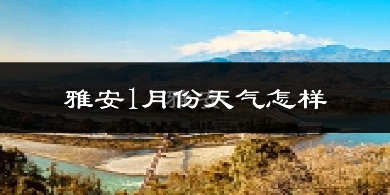 雅安市1月份天气如何?很冷吗?